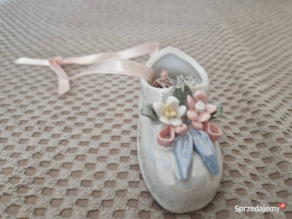 buty porcelanowy bucik figurka ozdoba dekoracja biały Figurki i rzeźby Kraków