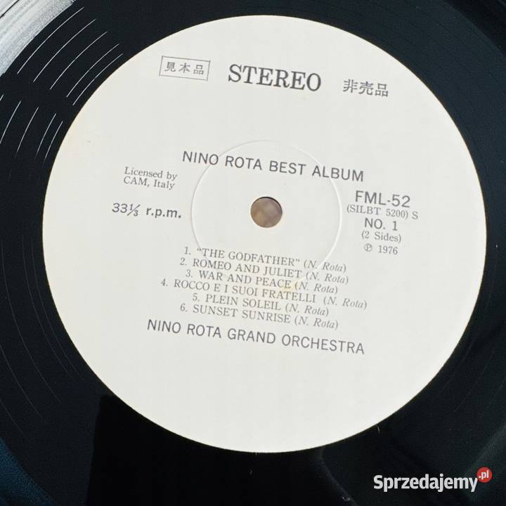 Nino Rota Grand Orchestra Best Album EXEX Japan wielkopolskie Poznań sprzedam