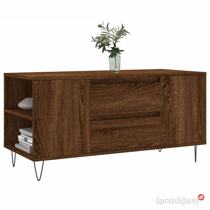 Stolik kawowy brązowy dąb 102x445x50 WM831003 Warszawa