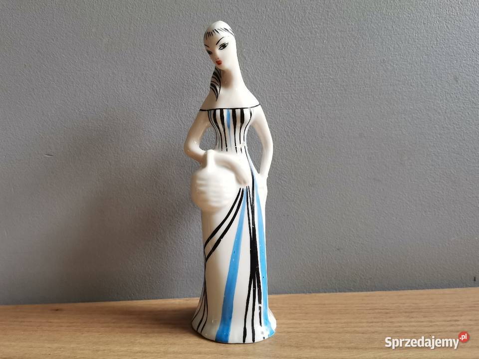 Stara figurka Grzybiarka porcelana Ćmielów PRL Katowice