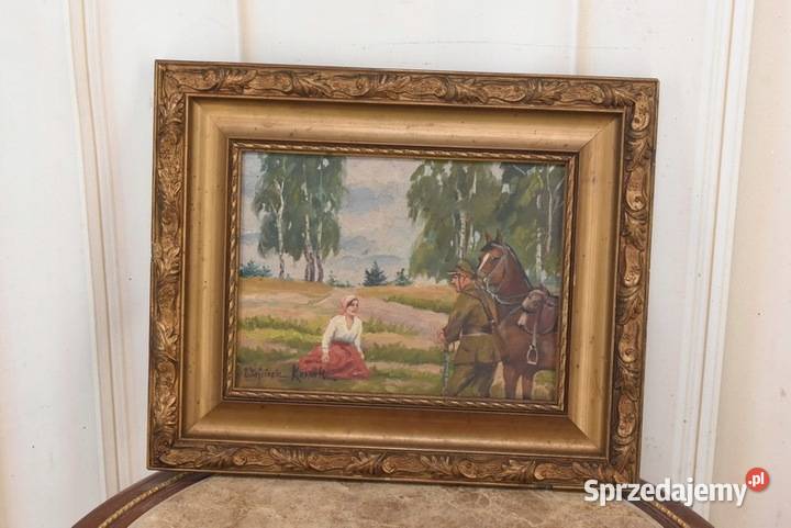 Wojciech Kossak Spotkanie z Ułanem Polski Stary Kraków sprzedam