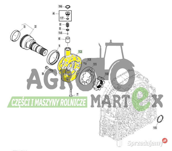 R109001 AL234172 OBUDOWA POMPY HYDR JD dolnośląskie Wichrów