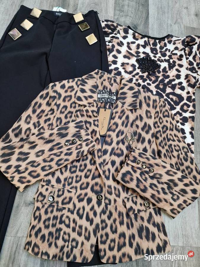 Marynarka Żakiet Christian dior 36 Panterka Odzież damska śląskie sprzedam