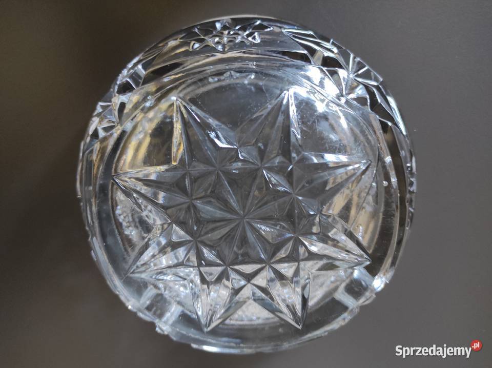 Popielniczka kryształowa stare szkło PRL Białystok