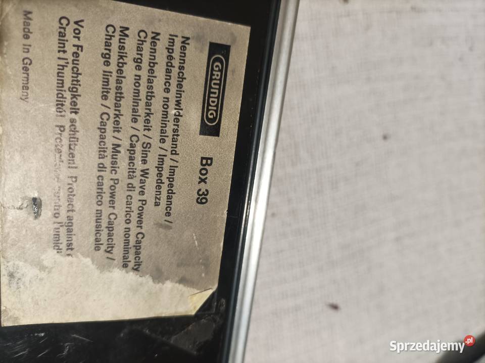 Grundig box 39 kolumny szerokopasmowe