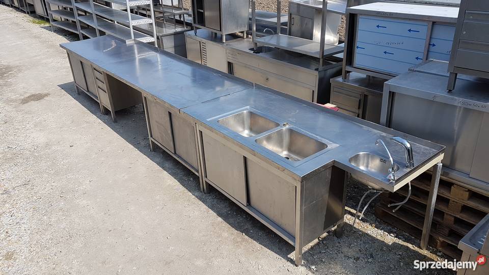 Stół roboczy 623x100x90 drzwi suwaneszuflady Gastronomia Krotoszyn