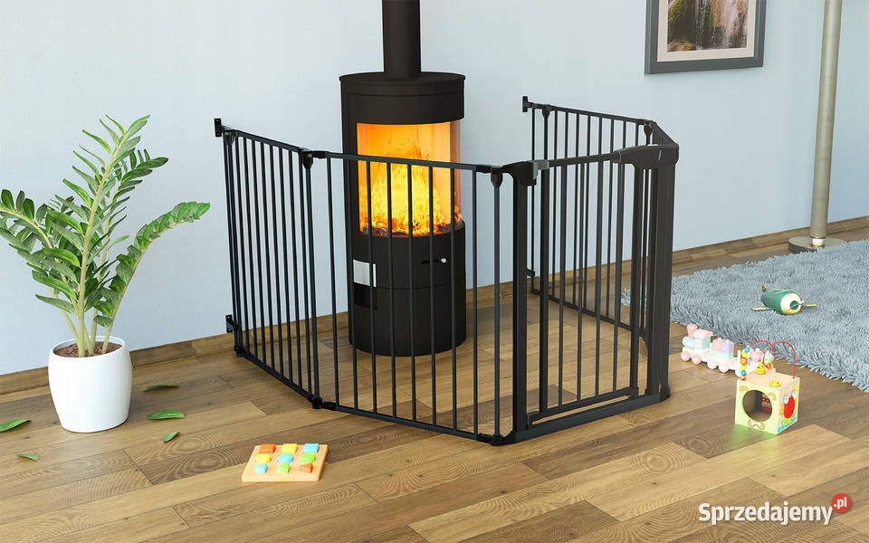 Barierka bramka zabezpieczająca kominek drzwi Baranowo