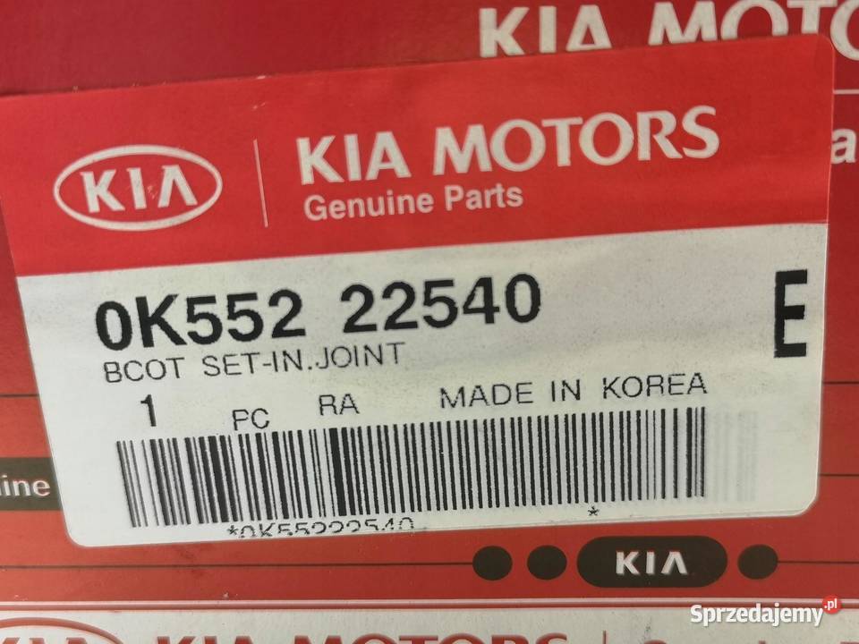 OSŁONA PRZEGUBU WEWNĘTRZNEGO KIA CARNIVAL 9906 lubelskie