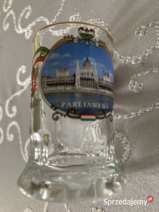 Kufel Mini Vintage Budapest Dekoracyjny Hungary przezroczysty