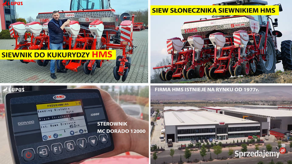 Siewnik do kukurydzy 4 rzędowy pneumatyczny HMS