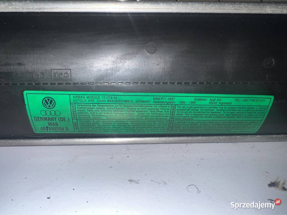 Poduszka Airbag Audi A6 C5 osobowe wielkopolskie Ostrzeszów
