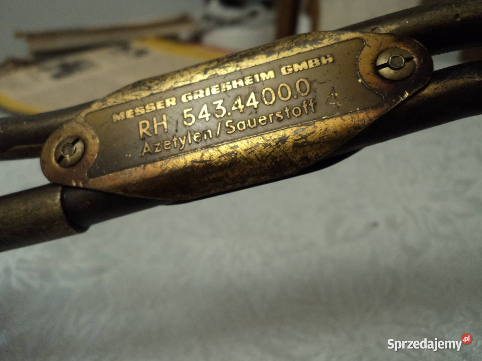 Piękny przedwojenny palnik acetyltlen MESSER Nowy Sącz