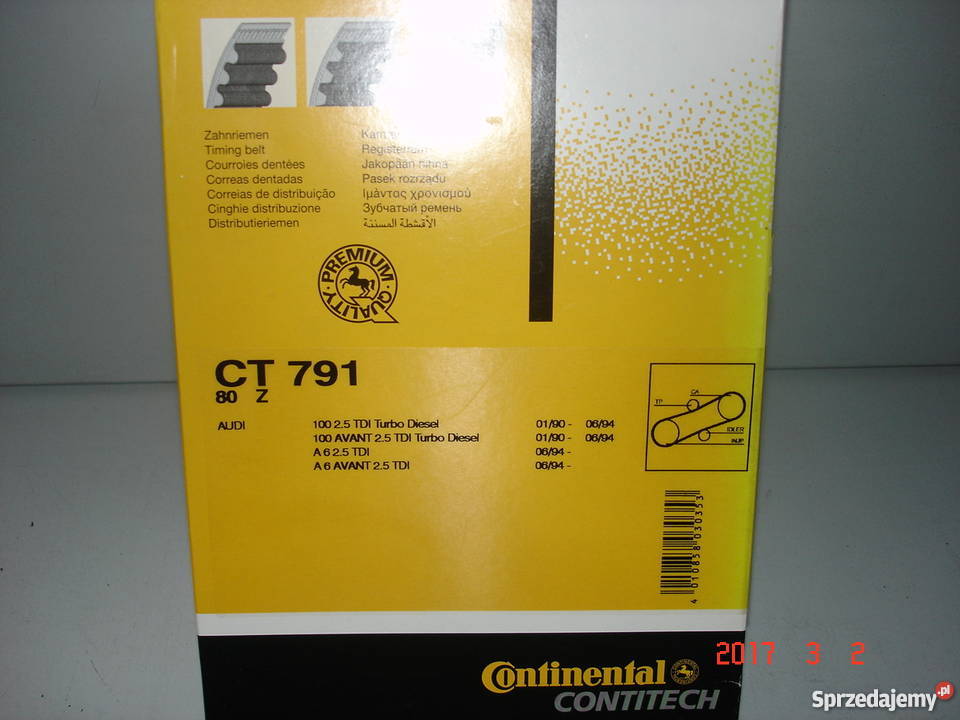 Pasek rozrządu CONTITECH CT791 AUDI Pyrzyce