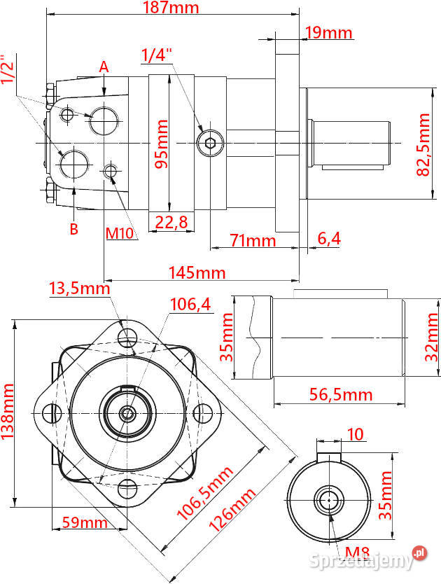 SILNIK Hydrauliczny BMS SMS OMS 125 3 ALSG3 GR3 kujawsko-pomorskie Solec Kujawski