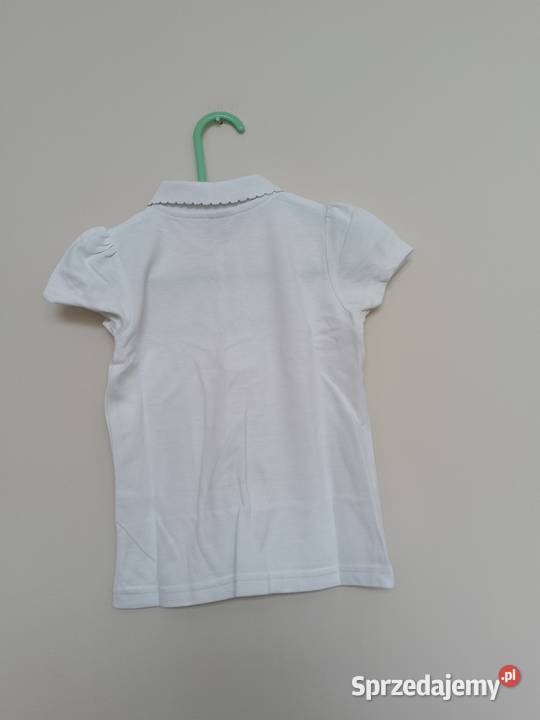 Koszulka polo szkolna dziewczęca Tu School biała Gdynia