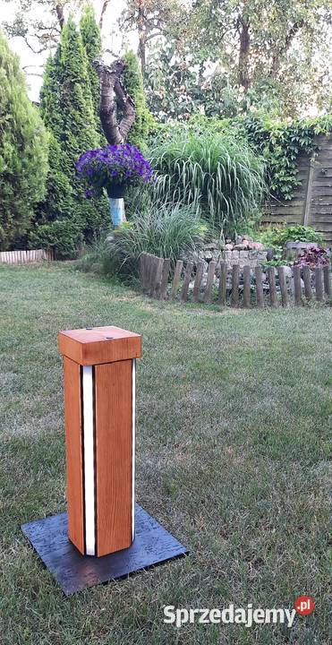 Stylowa drewniana lampa WiFi LED RGBW