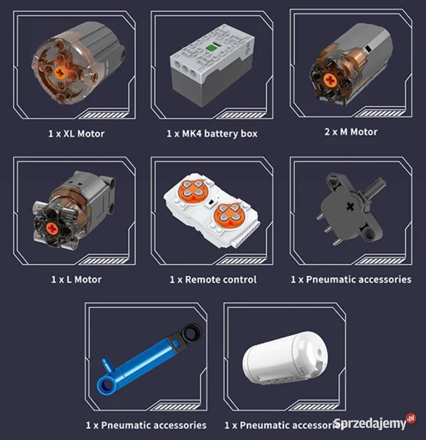 Klocki ciągnik sterowany CASE 1698klocków