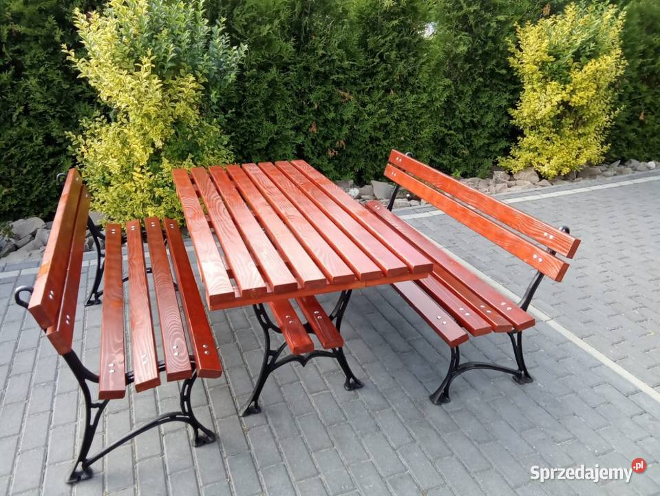 Ławka ogrodowa 200 na żeliwnych nogach