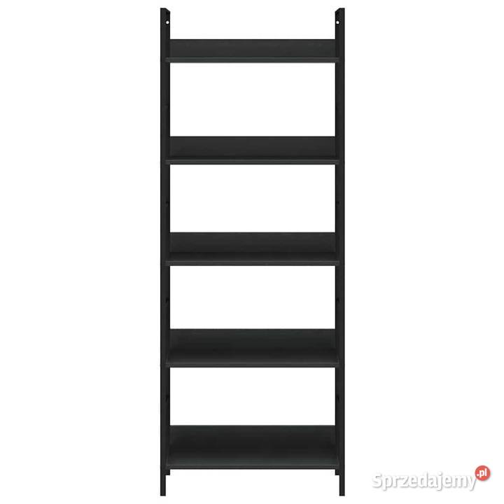 vidaXL Regał z 5 półkami czarny 60x276x1585