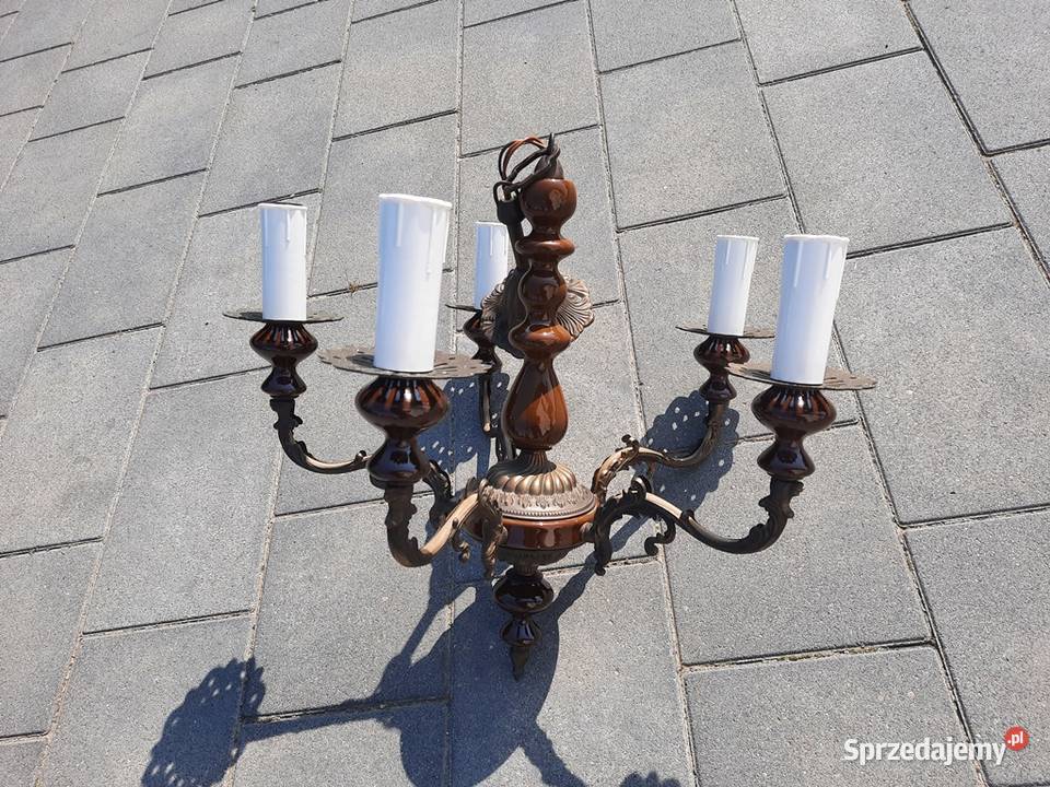 Vintage lampa z lat 80tych na 5 żarówek Przyjaźń