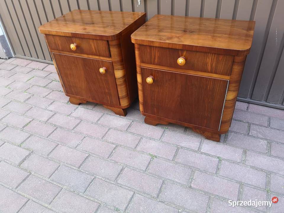 Stoliki Szafki Nocne Art Deco Orzech Stare Antyk wielkopolskie Swarzędz