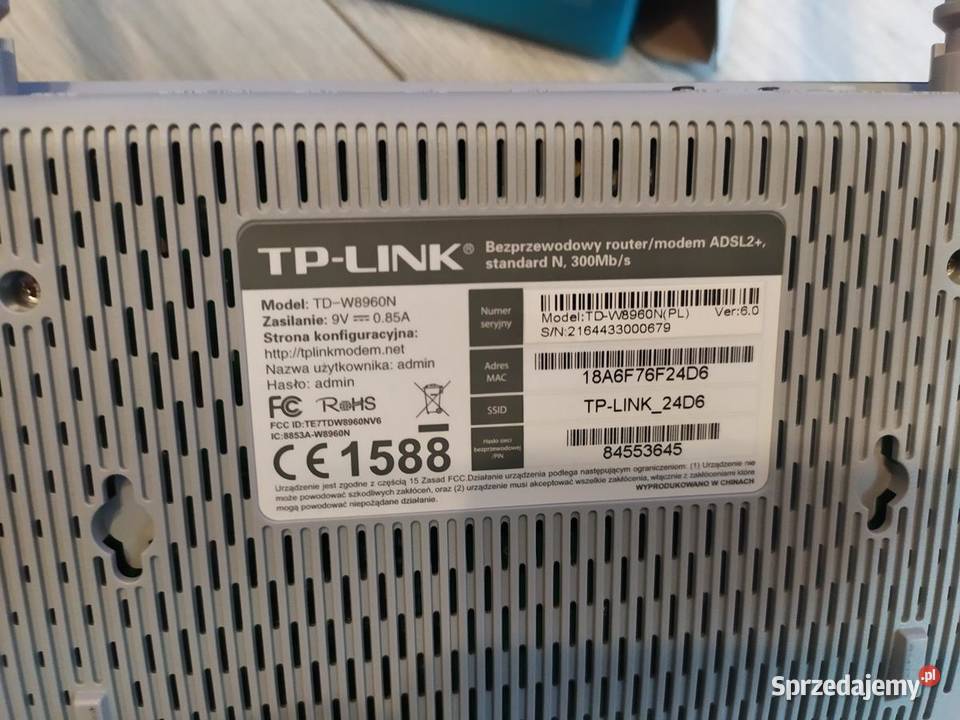 Router TPLINK TDW8960N plus 2 anteny