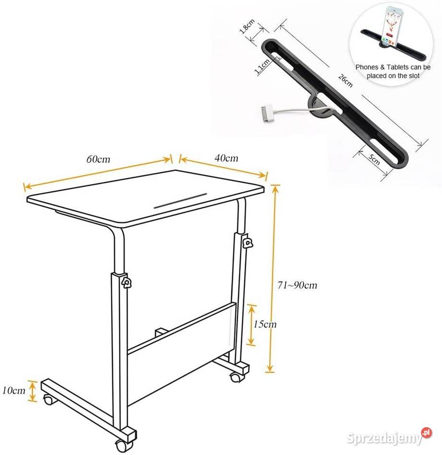 stolik na laptopa z kółkami sogesmeble lubelskie Zamość sprzedam