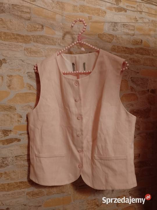 40L RIVER ISLAND Różowa lniana kamizelka Odzież damska małopolskie Kraków sprzedam