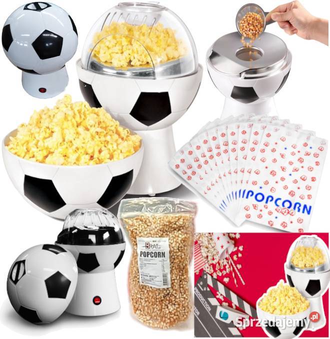 Maszyna do popcornu piłka nożna 50 torebek 1 BIO Olsztyn