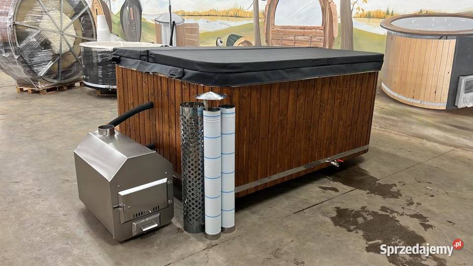 Beczka Kwadratowa Wellness XXL 6osób leżanka