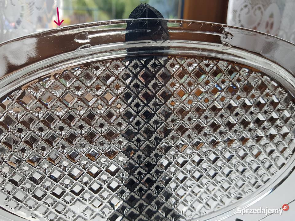 Szklana secesyjna taca Tacka szkło secesja Dąbrowa Górnicza