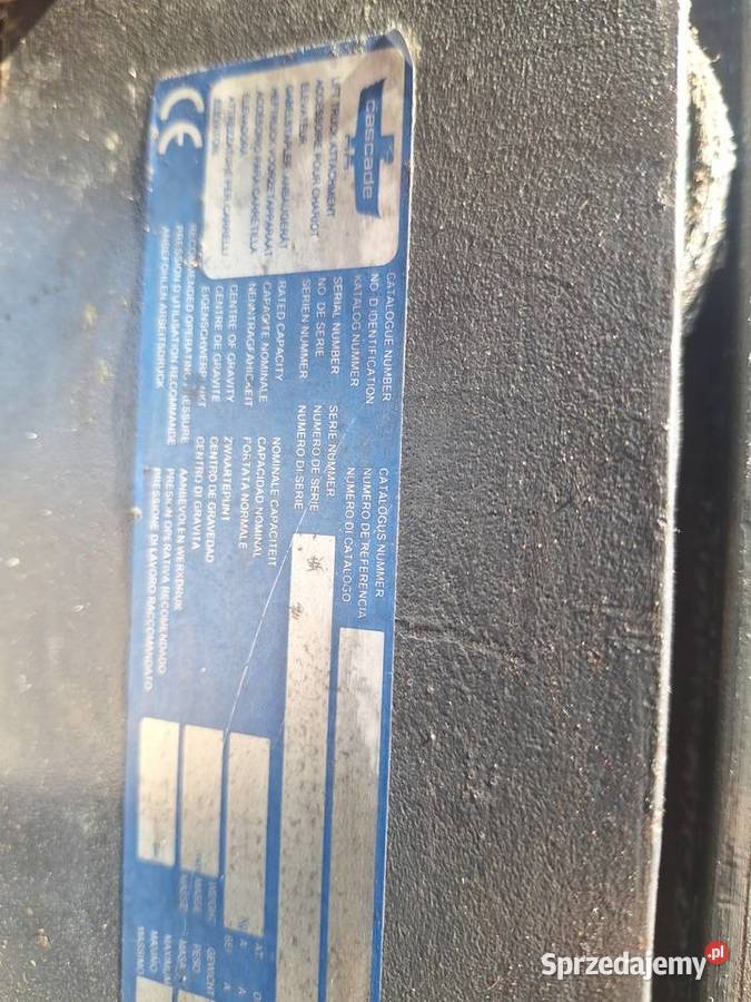 Podnośnik widłowy na TUZ TRIPLEX 45 m CASCADE dolnośląskie Milicz sprzedam