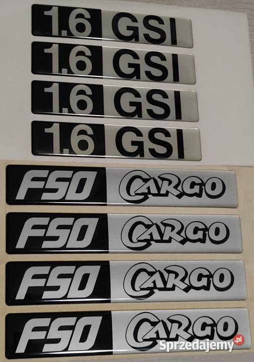 Naklejki Żelowe Emblematy Emblemat FSO POLONEZ osobowe Grójec
