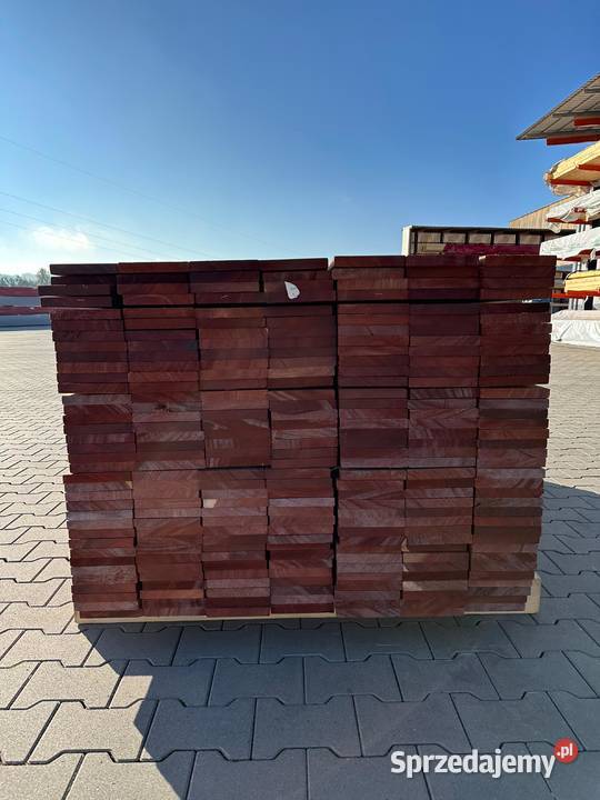 DESKA TARASOWA EGZOYCZNA PADOUK DREWNO 21X145MM dolnośląskie Prusice sprzedam