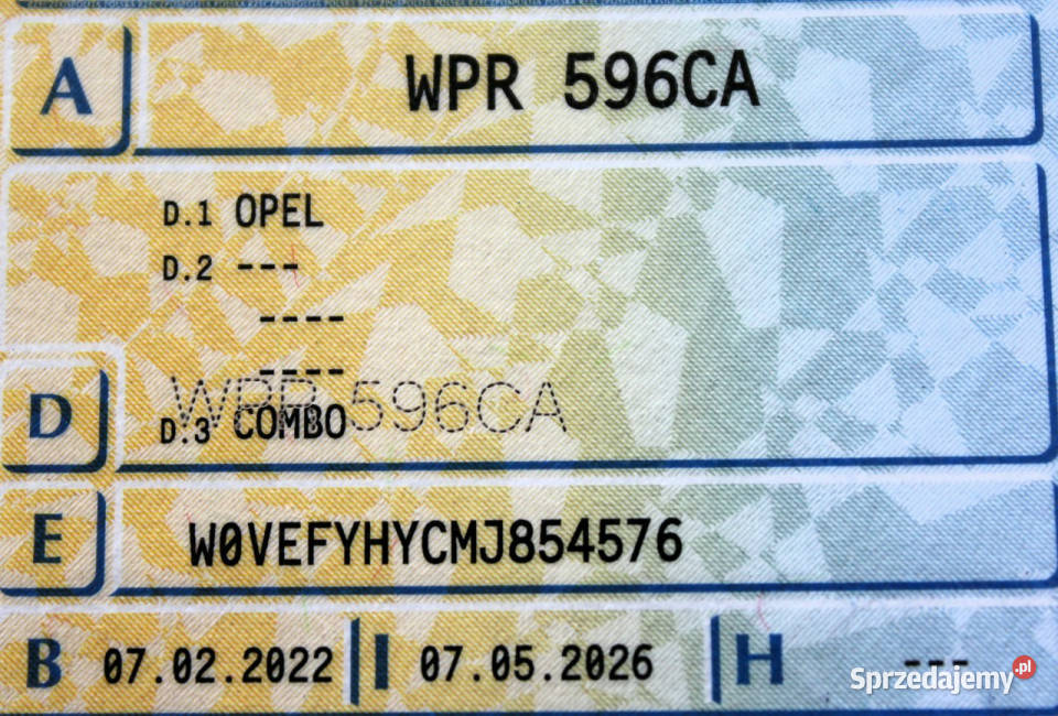 Opel Combo XL Long 3osobowy FV23 Parktronic Opel mazowieckie Sokołów