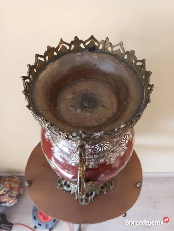 Waza porcelana brąz Napoleon III wielkopolskie Budzyń