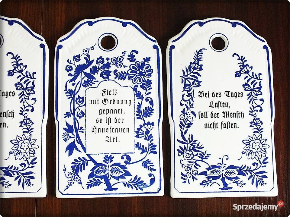 Secesyjne Porcelanowe Deski do krojenia z XIXw Żary