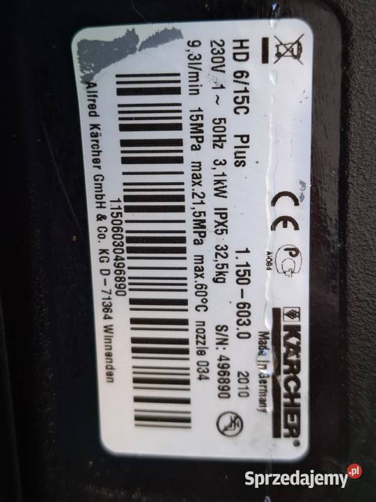 Myjka Karcher HD 615 C Naprawa Gwarancja Wysyłka Radom