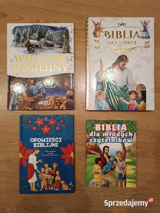 Zestaw 4 książek dla dzieci:
 "Wieczór wigilijny" , Biblia