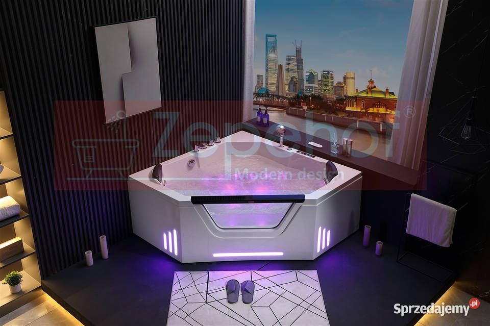 Wanna z hydromasażem BS708 150cmx150cmx65 MASAŻ Dom i Ogród Grabówka