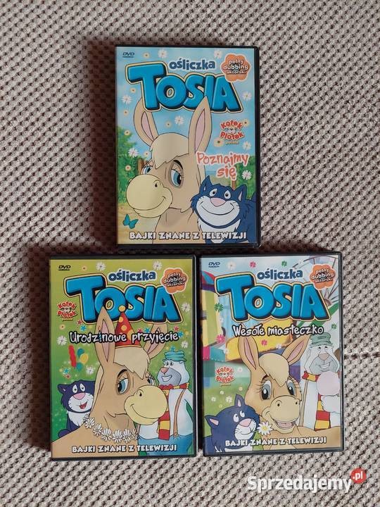 pakiet filmów DVD Ośliczka Tosia 3 części małopolskie Kraków