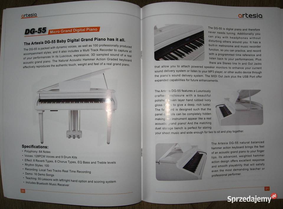 Artesia Digital Pianos catalog katalog pianin Kępice