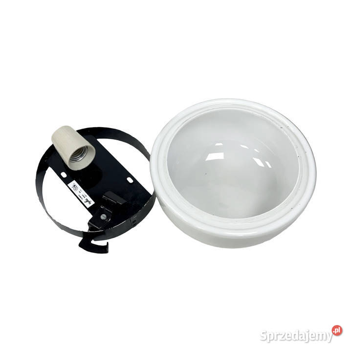 Plafon RZB Niemcy lata 70 szkło opalowe 22 E27 mazowieckie Warszawa