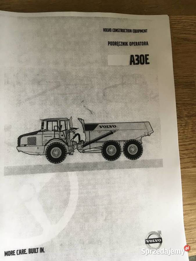 dtr instrukcja obsługi wozidło volvo A30e i inne Szczecin