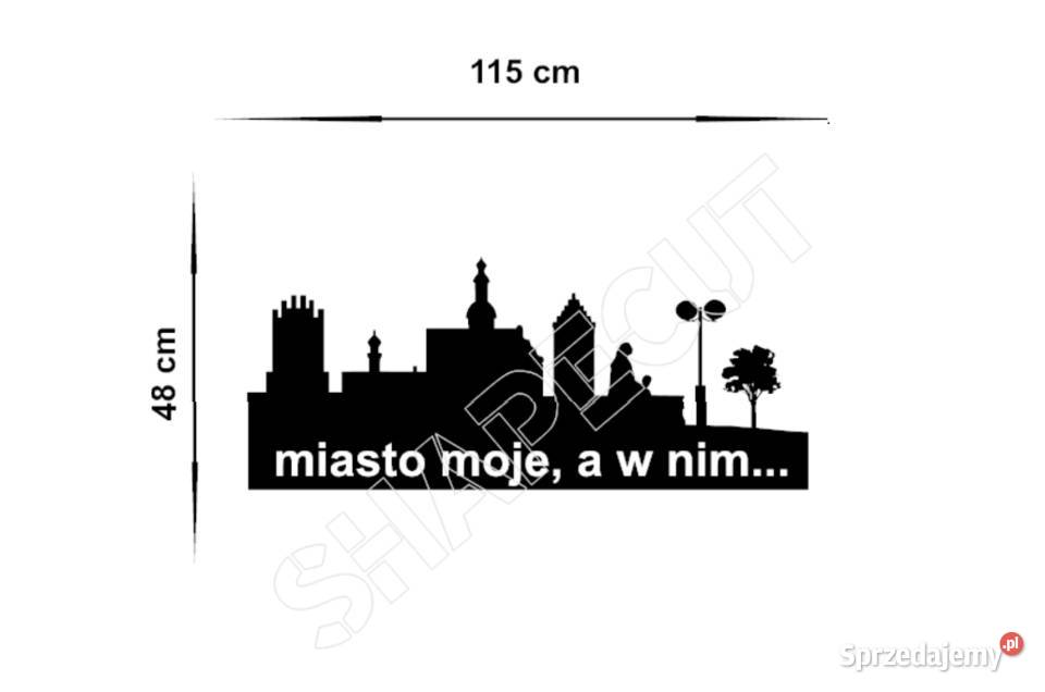 NAKLEJKA NA ŚCIANĘ OZDOBNA MIASTO 115 X 48 Olsztyn