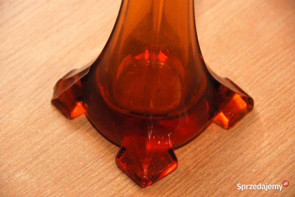 stary szklany secesyjny wazon Art Deco flet Huta Warszawa