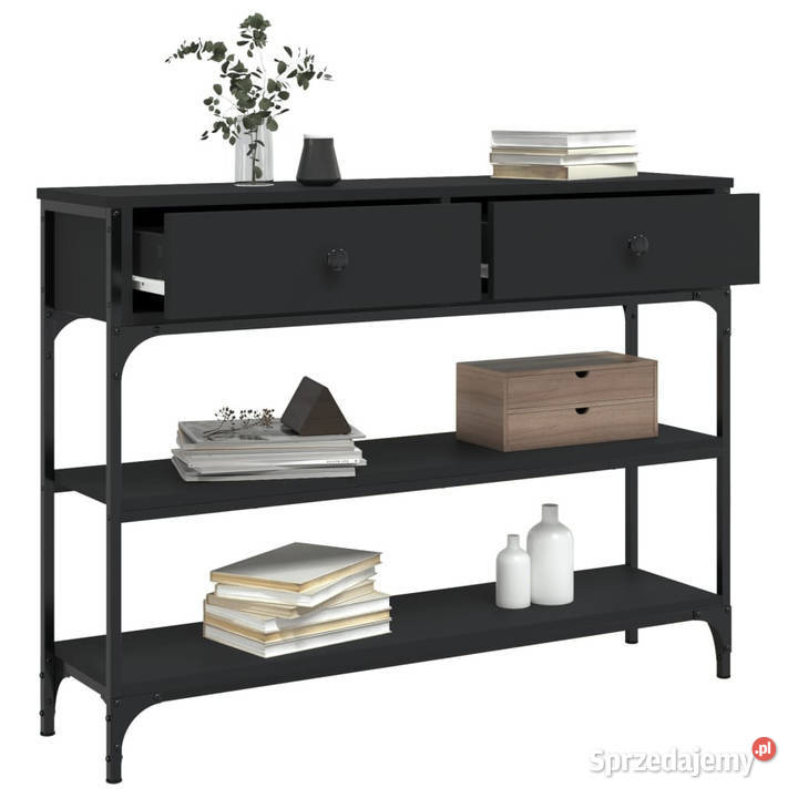 Stolik konsolowy czarny 100x25x75 WM834180 mazowieckie Warszawa sprzedam