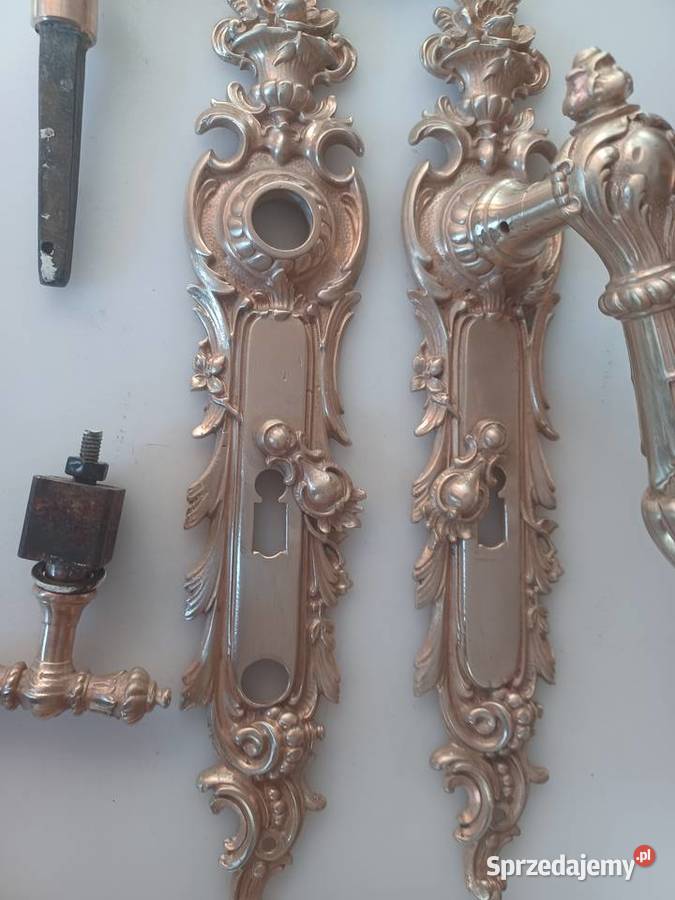 Mosiężne klamki i szyldy pałacowe wielkopolskie Poznań