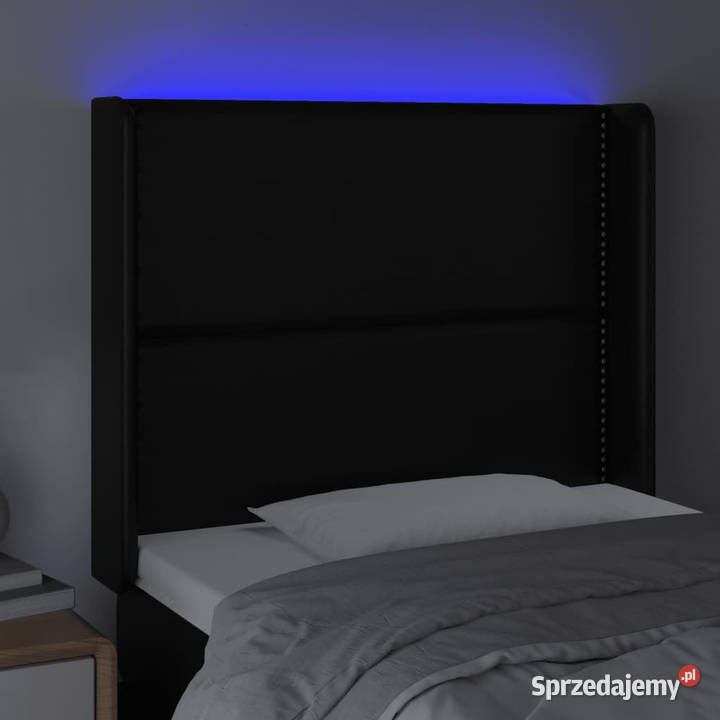Zagłówek do łóżka z LED czarny 93x16x118128 Warszawa