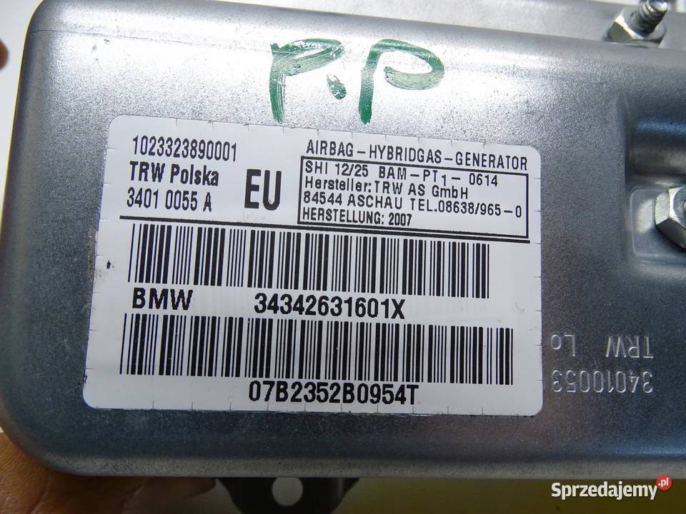 PODUSZKA AIRBAG POWIETRZNA DRZWI BMW X3 E83 LIFT osobowe sprzedam